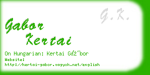 gabor kertai business card